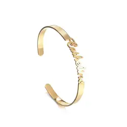 Oem Custom Necklace & Personalised Bracelets Women Stainless Steel Name Plate Bracelet