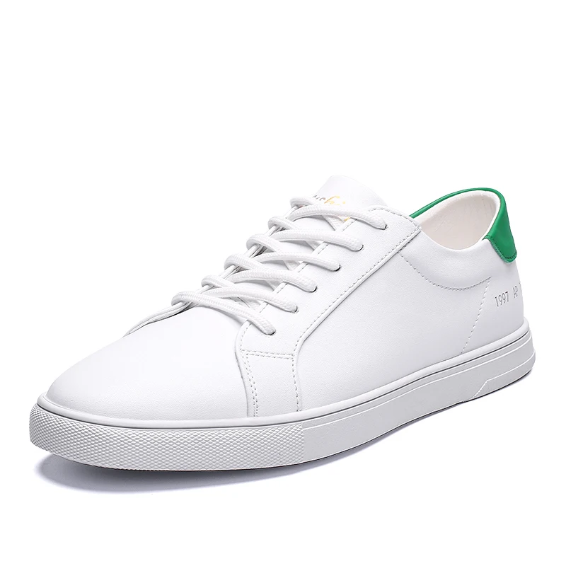 Blank All white and black genuine leather sneaker white men
