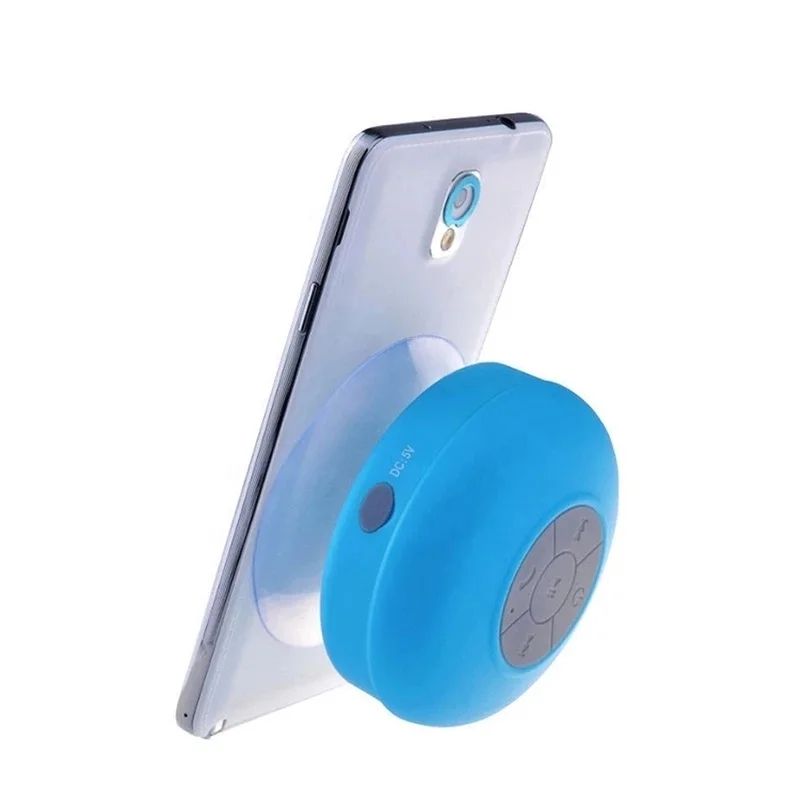 High quality mini wireless speaker hands-free waterproof bathroom stereo subwoofer music speaker with large suction cup