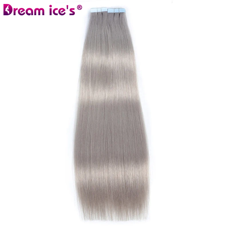 Tape In Human Hair Straight Extensions Color 1B 100% Remy Skin Weft Adhesive Glue On For Salon High Quality for Woman 10-28 Inch