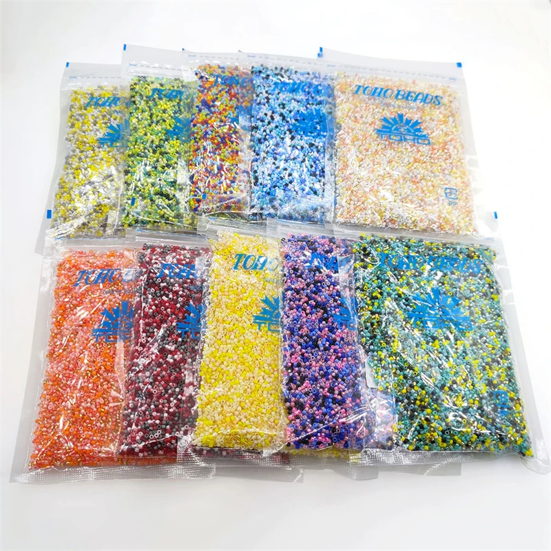 100Grams Mixed Colors Delica Beads Jewelry DIY Beading Set , Original Japan TOHO Glass Seed Beads for Jewelry Making