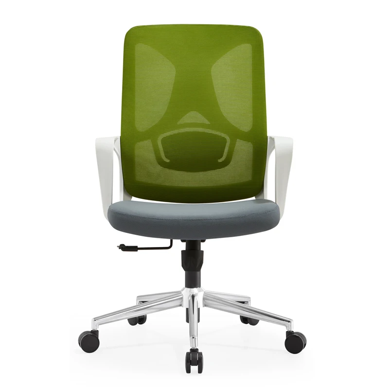 Fashionable design mid back staff working swivel office wire mesh chair with wheels