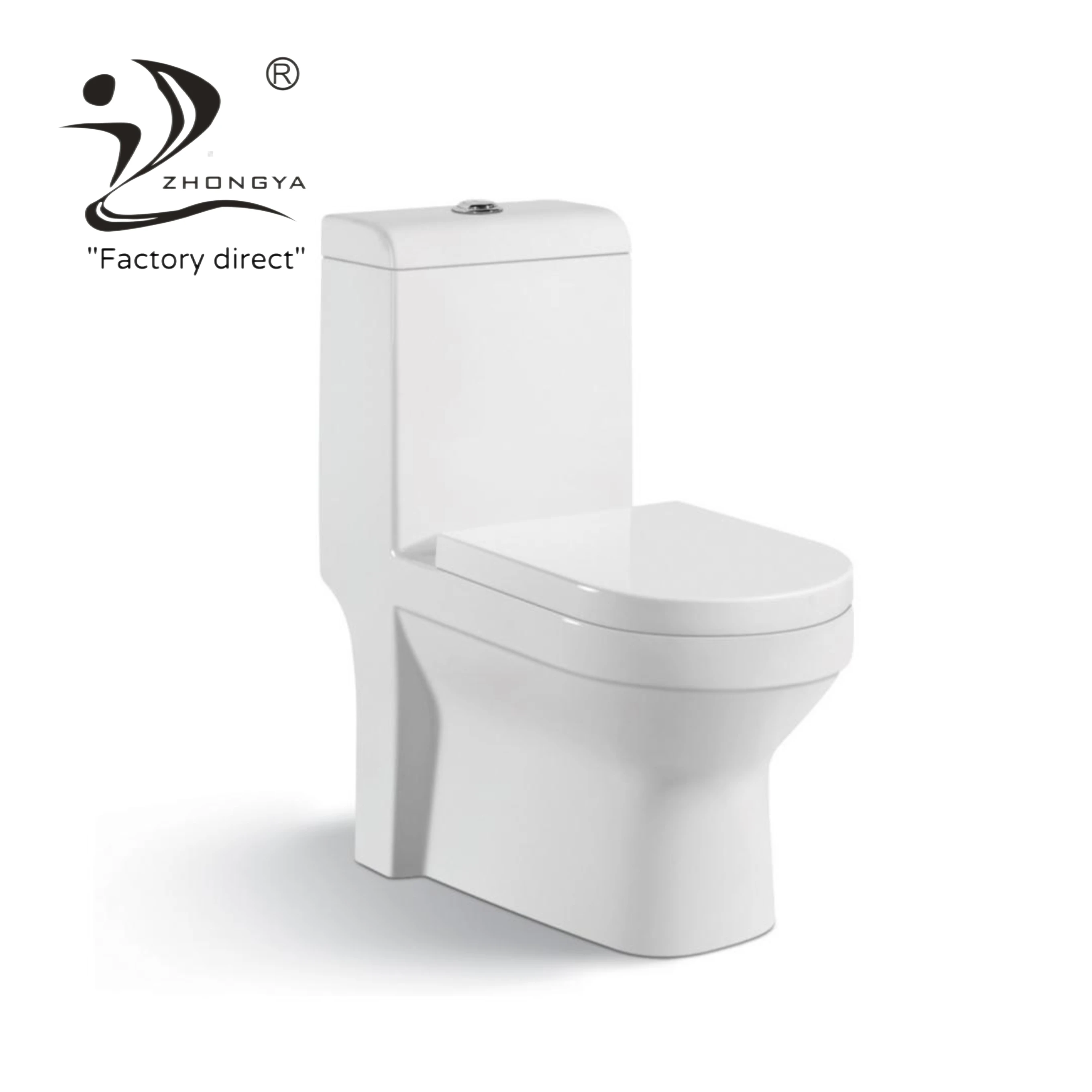 ZHONGYA Oem european p trap s trap factory back to wall commode 1 piece sanitary ware composting one piece dual flush toilet