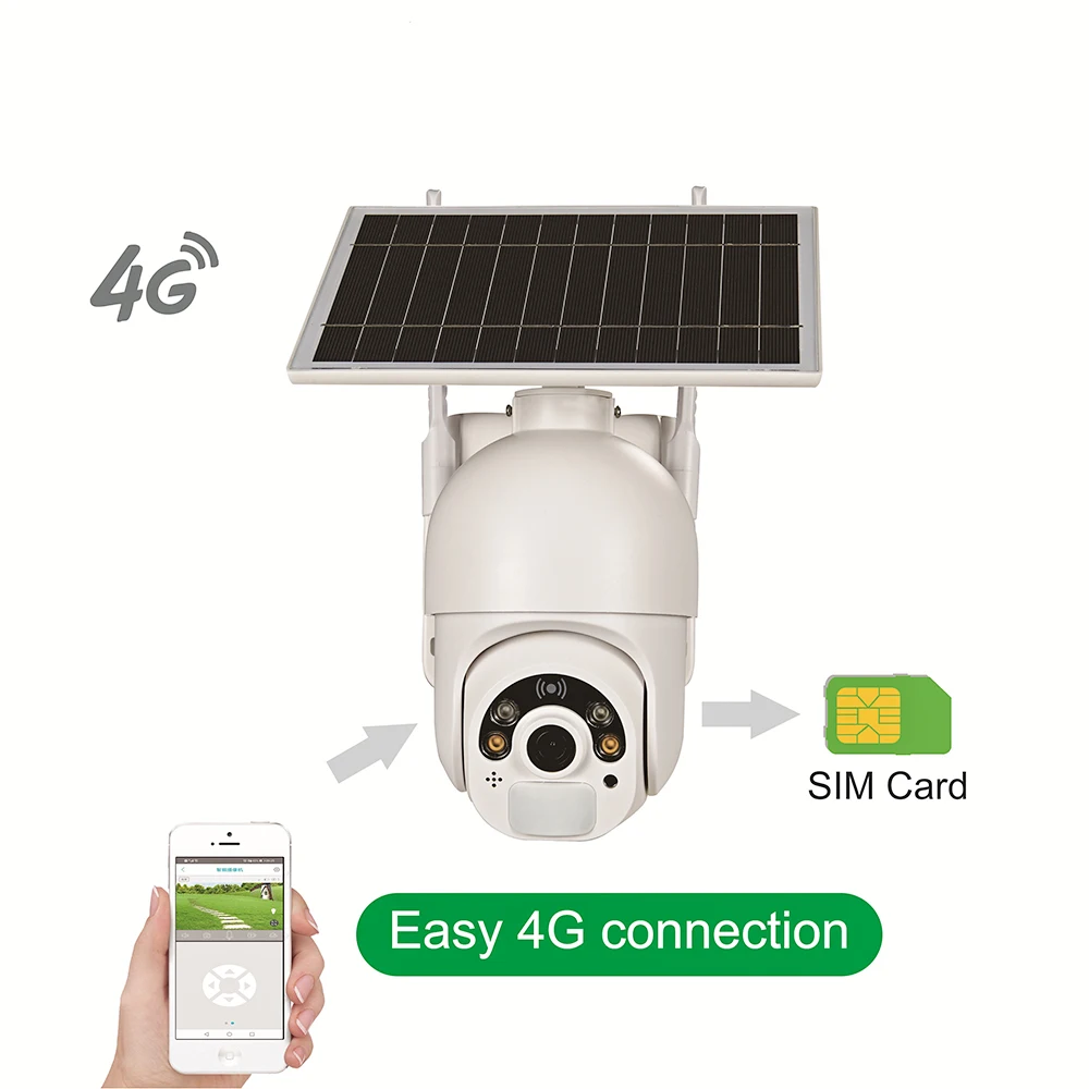 Enxun 2 дюйма 1080p 4G солнечные Wi-Fi беспроводной мини Ptz IP Cctv камера наружная камера с батареей