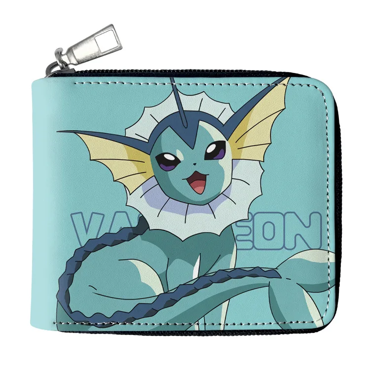 2023 новый кошелек Eevee с двойным складным мультяшным кошельком Pokemones для монет детей держателем удостоверений