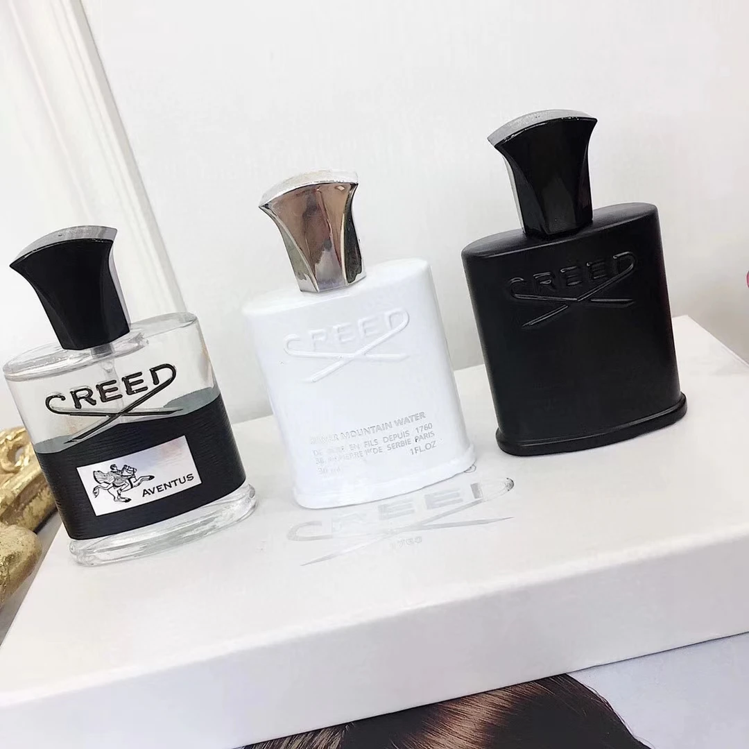 30ml*3 Creed Perfume Set High Quality Creed Cologne Aventus Tweed Silver Mountain Water Perfume Fragrance lasting Smell For Men