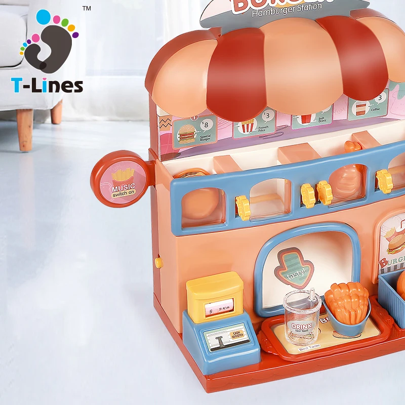 Happy burger station pretend kitchen cooking toy