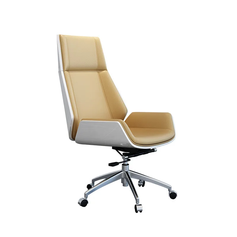 HIgh Back Executive Modern Swivel Task Seat Covers Office Chair with Solid Wood Frame