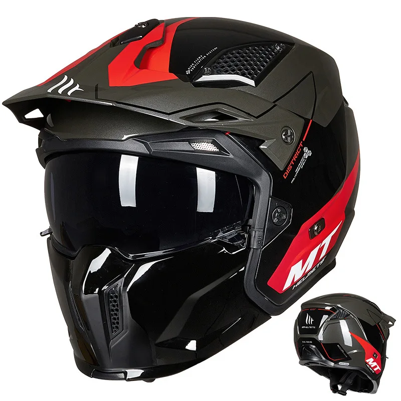 Cool MT Street fighter Full Face Helmet Motorcycle Modular Motocross DOT ECE Approved MT Personality  Changeable Moto Helmets