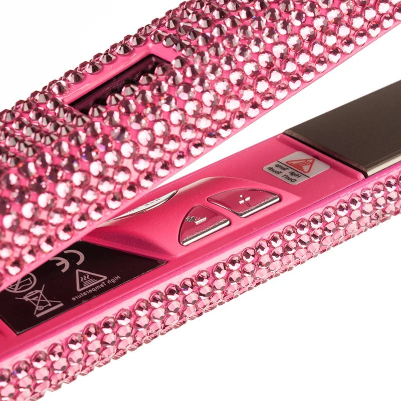 Wide plate professional best flat iron permanent steam hair straightener titanium,private label hair curler and straightener