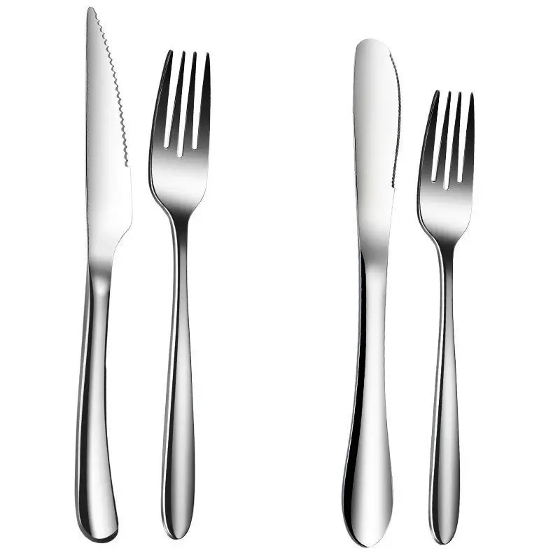 Dinnerware Set Flatware Kitchen Accessories Household Sets Adult Kids Knife Fork Spoon 316L Stainless Steel Camping Luxury