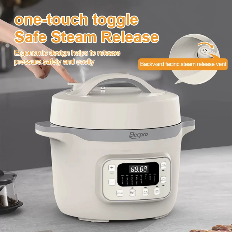 High quality 10 IN 1 Multifunctional programmable 0.5mm Stainless steel inner pot electric Pressure Cooker 4L 4 Quart