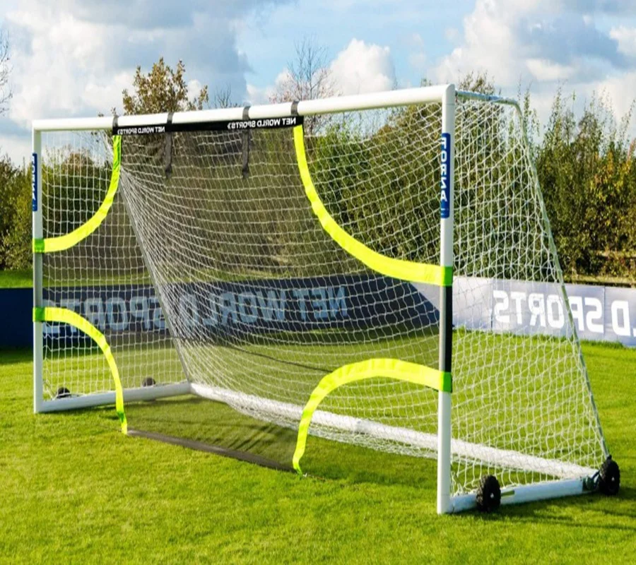 
Backyard steel posts target football goal 