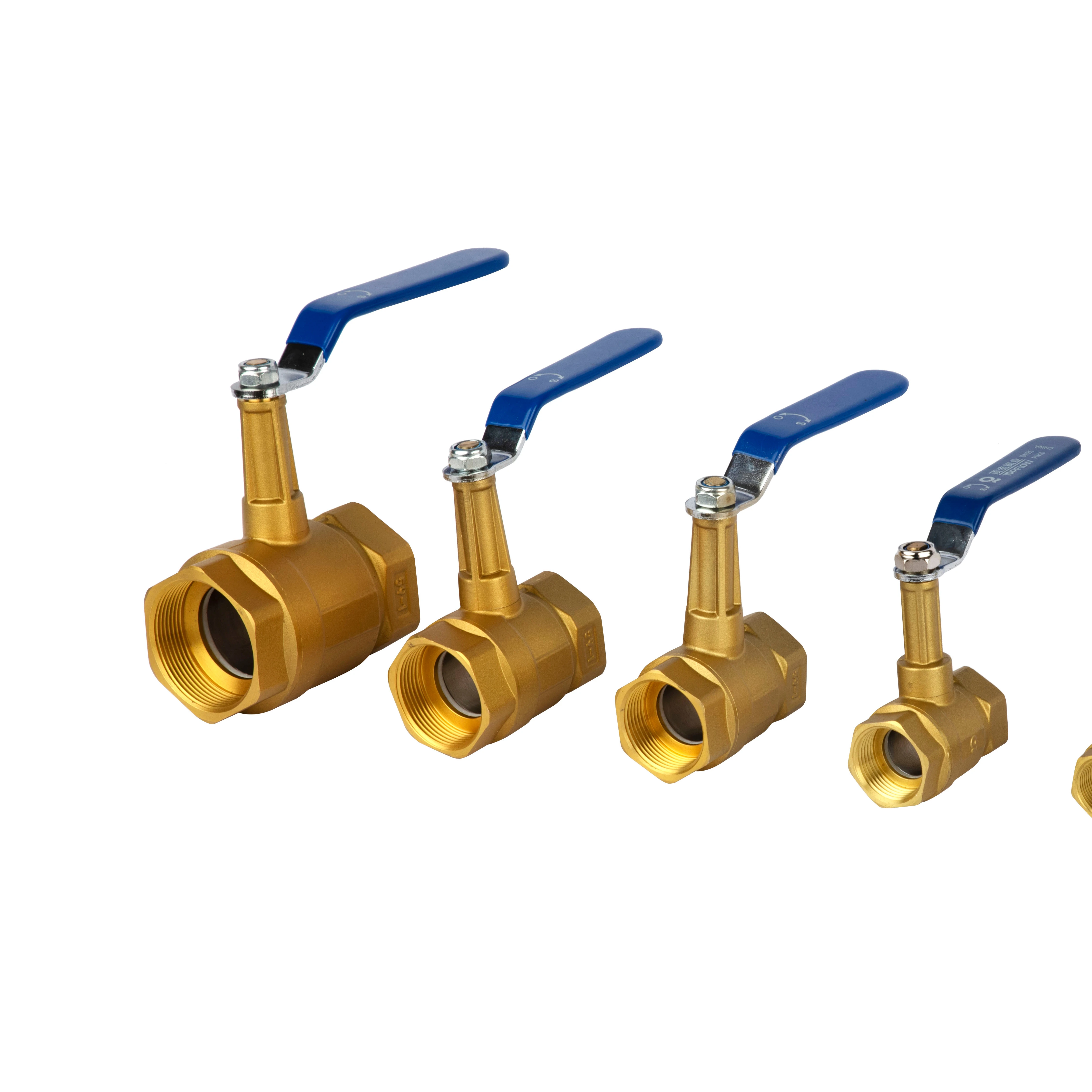 Long Handle Two-Way Brass Ball Valve Hydraulic Shut off Connector Adapter for Water Oil Air-OEM Customization Supported