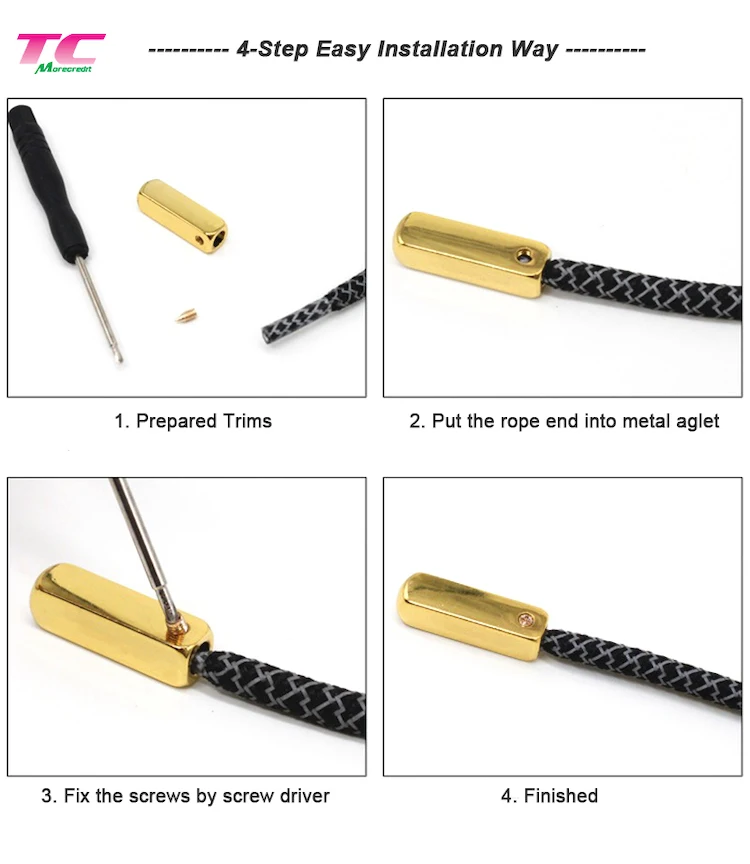 Лидер продаж, металлические наконечники с кулиской, блестящий золотой металлический шнур с винтом для обуви Yeezy, толстовки