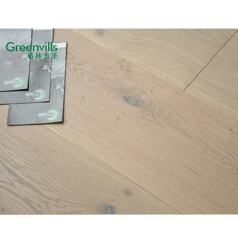15mm thickness wide plank natural oak solid wood floor smooth/brushed European white oak engineering wood flooring for sale