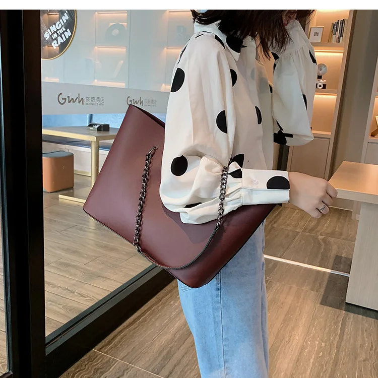 2022 Women Pu Leather Messenger Tote Bags Purse Ladies Handbag Elegant Designer Shoulder Bag