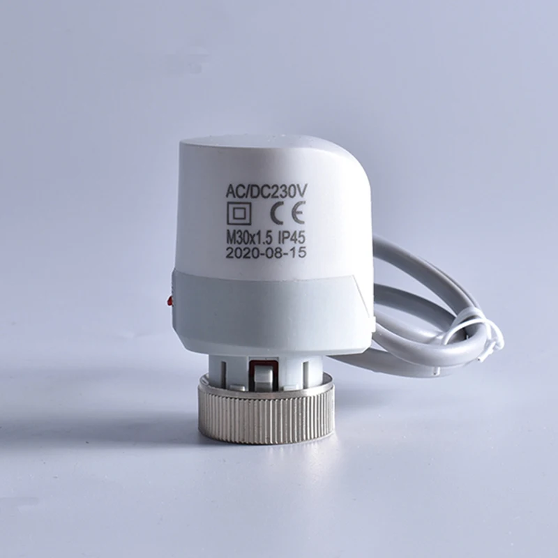 Top electric proportional valve controller 24v m30*1.5 water electro thermal actuator for floor heating