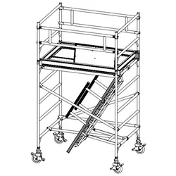 Manufacturer fast moving double width mobile scaffold aluminium for wholesaler
