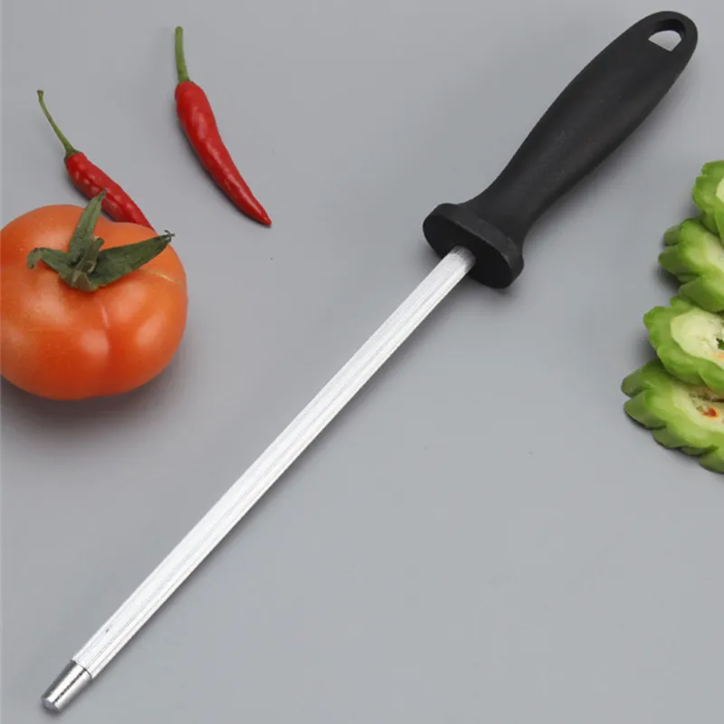Stainless Steel Kitchen 17 Inch Knife Sharpener Honing Stick Fits All Types of Knives/Scissors