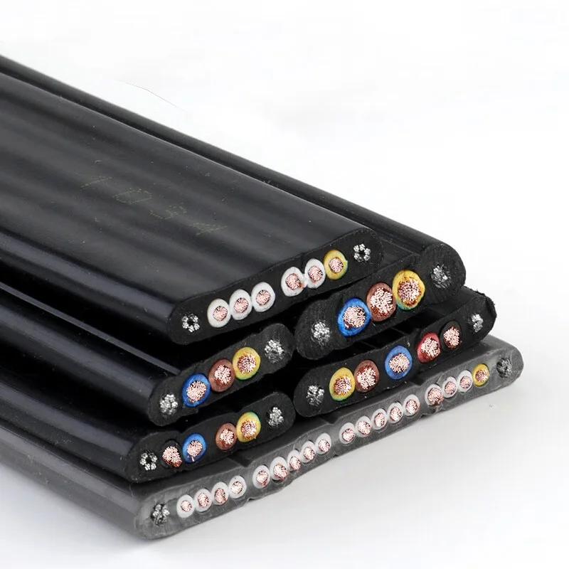 Tvvb Tvvbg Tvvbp Lift Travelling Cable Elevator Shielded flat cable for Elevator  lift travelling flat cable