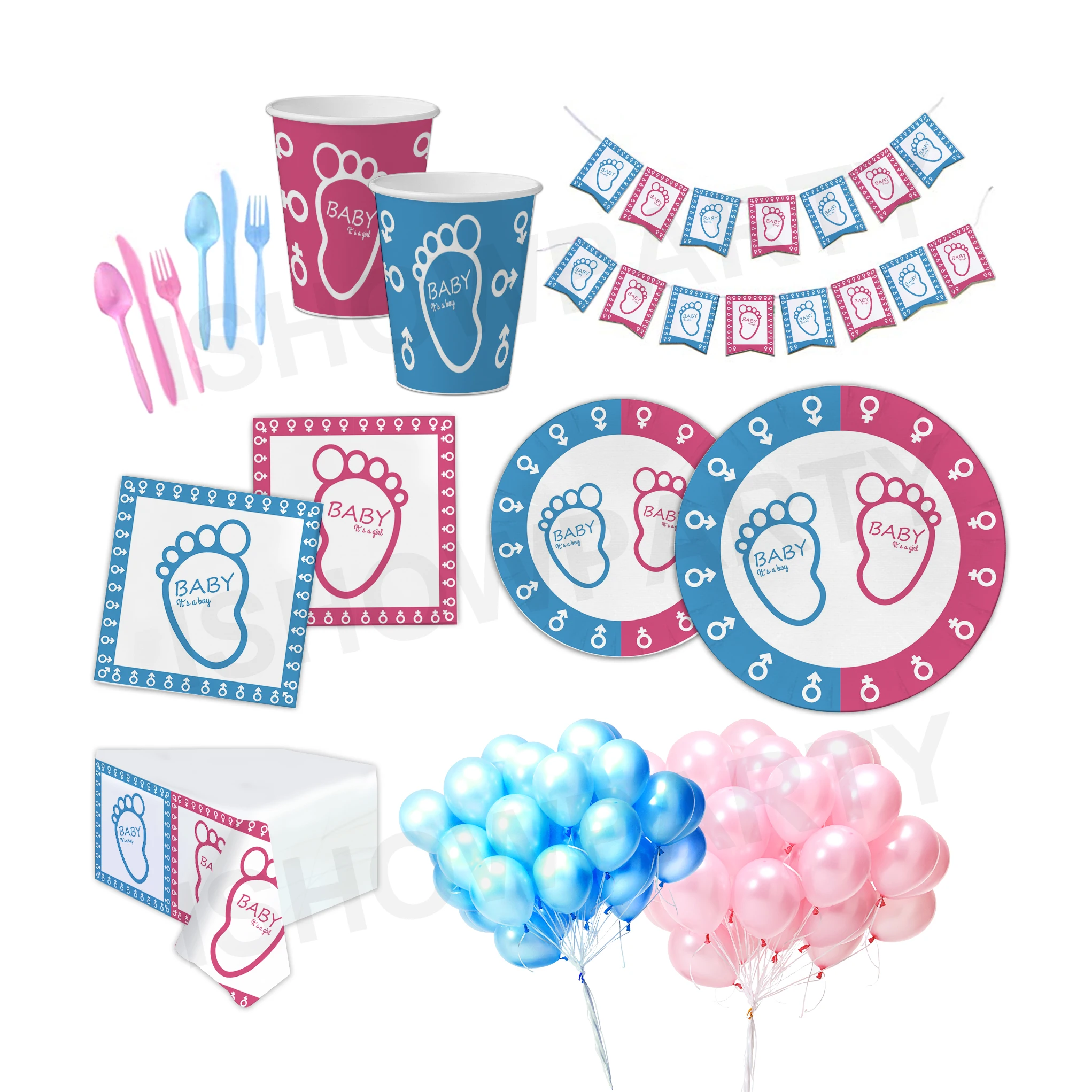 Pink OEM Baby Themed  Event Game Party Supplies For Gender Reveal