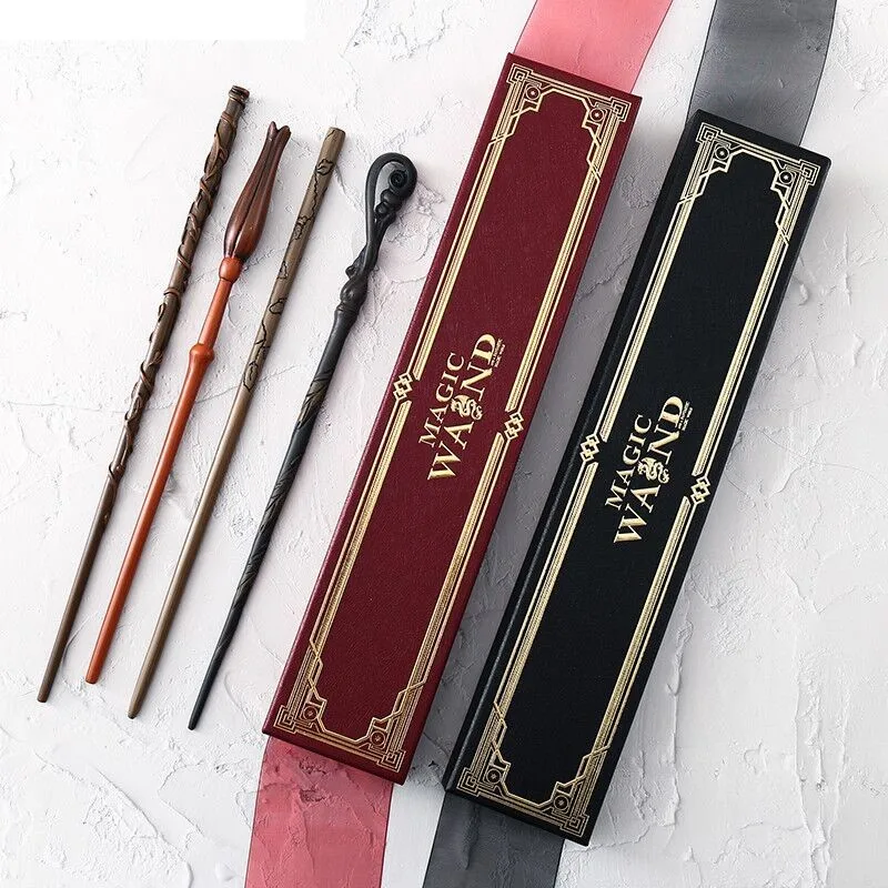 Wholesale Halloween Props Party Gift Portable Metal Core Halloween Magic Wands With Boxes