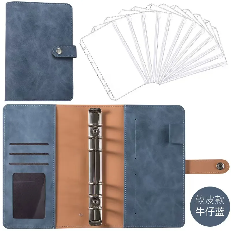 A6 PU Leather Budget Notebook Cash Envelopes System Set with Binder Pockets for Money Budget Saving Bill Organizer Party Gift