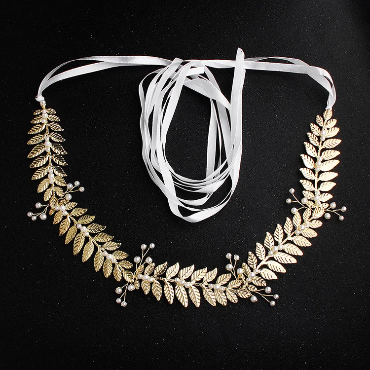 Metal Waist Chain Wedding Bridal Jewelry Body Chain Women Wedding Decoration Accessories Banquet Sash Belt With Ribbon