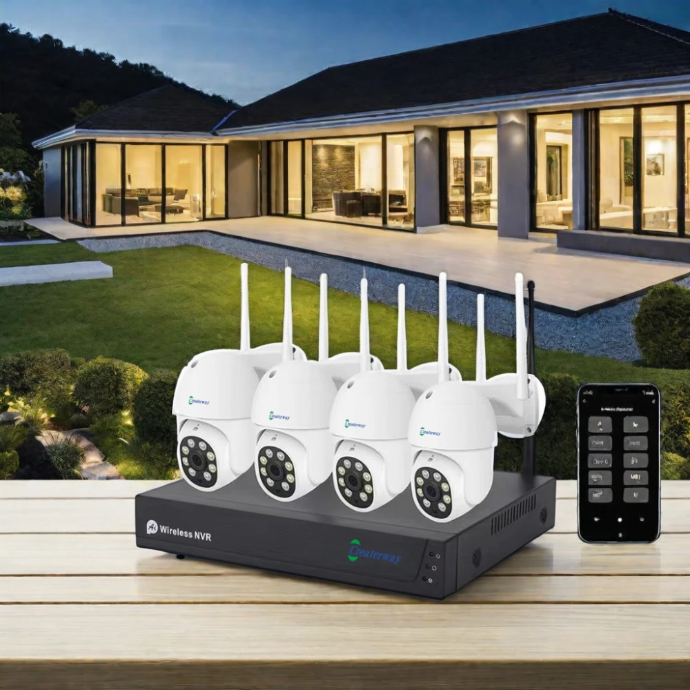 Оптовая Продажа с фабрики 1080P 2MP PTZ WiFi Беспроводная система безопасности CCTV CMOS датчик двустороннего аудио для внутреннего использования
