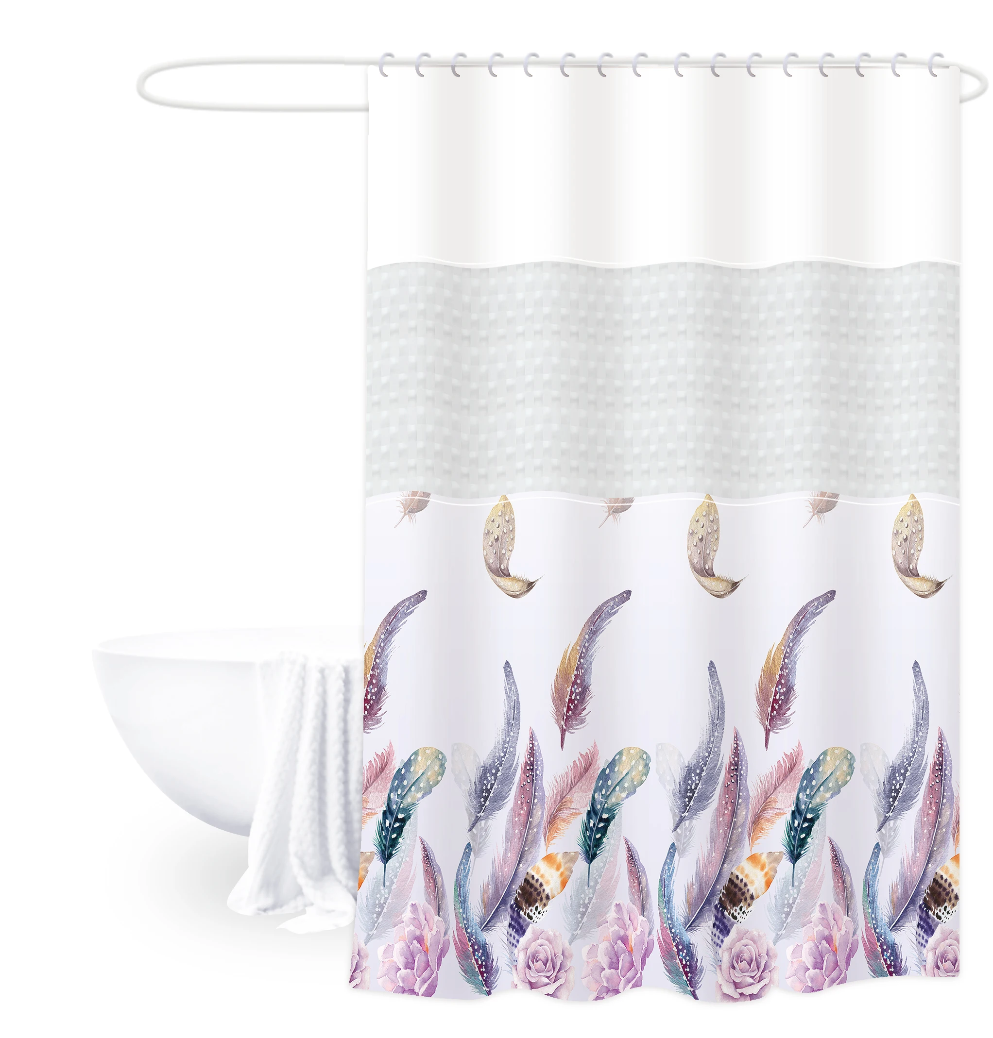 Оптовая продажа, 180*200 см, для ванной комнаты, Лоскутная Водонепроницаемая Нетоксичная занавеска для душа для домашнего отеля