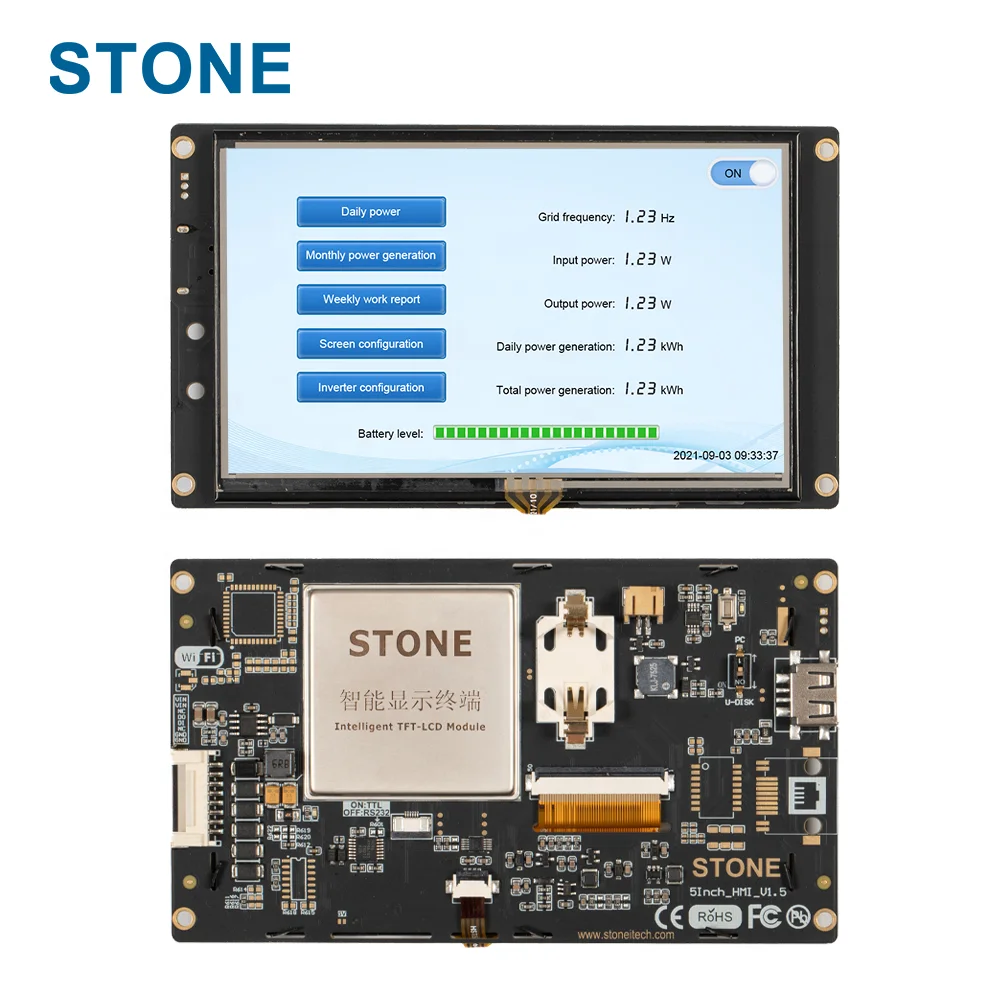 STONE 5 Inch TFT LCD Panel with Touch Screen Module USB Controller Board