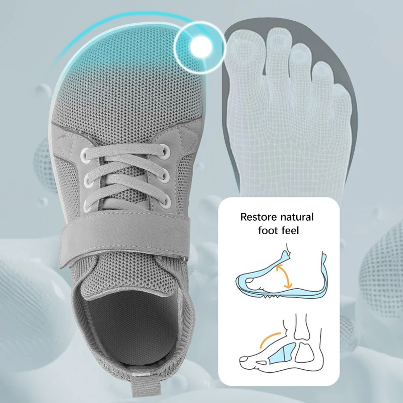 New Autumn Baby Shoes Toddler Boys Barefoot Shoes Soft Sole Girls Outdoor Tennis Fashion Little Kids Sneakers