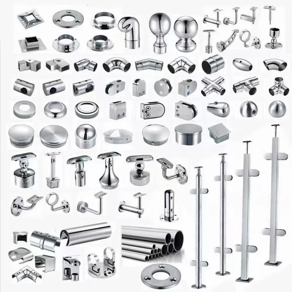 Stainless Steel 304 Handrail Top Rail Square Tube Balustrade Tube Joiner Custom Color Finish Handrail Tube Railing Accessories