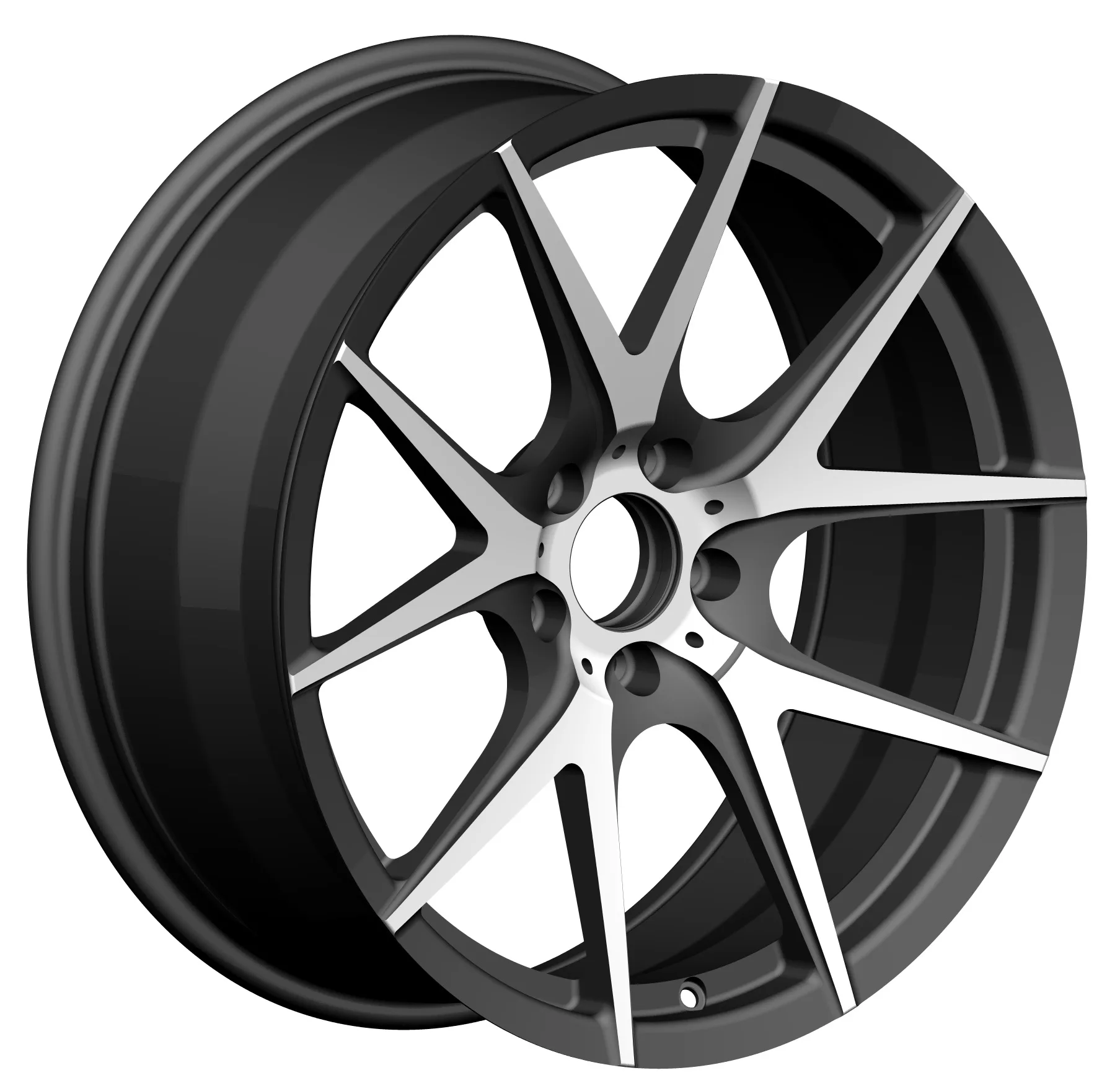 DHCEI China Factory Direct Selling Double 5Spokes 16 17 18 20 Inch Black Aluminum Alloy forging Car Wheels