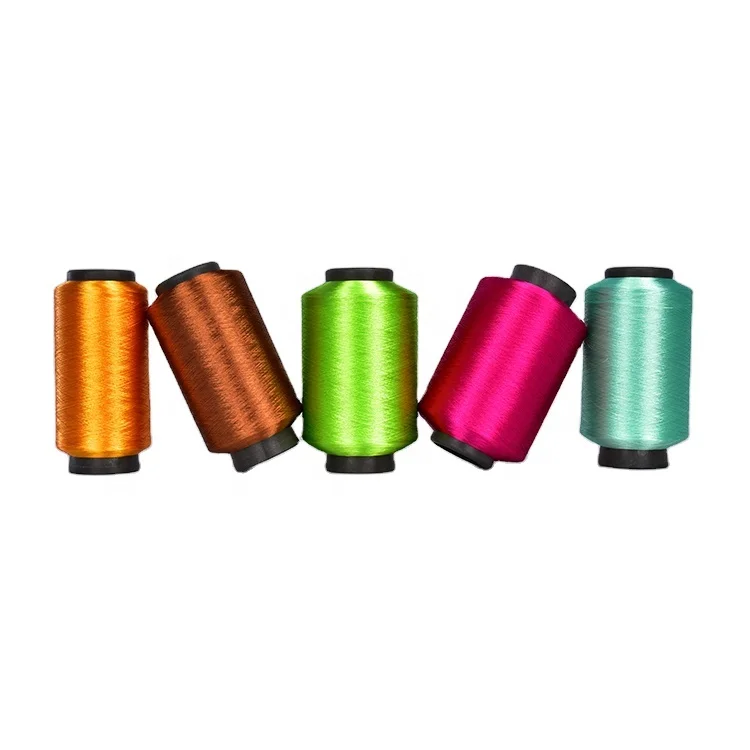 China factory 7536 embroidery twisted yarn fdy 100% polyester tex yarn 150/2 polyester yarn