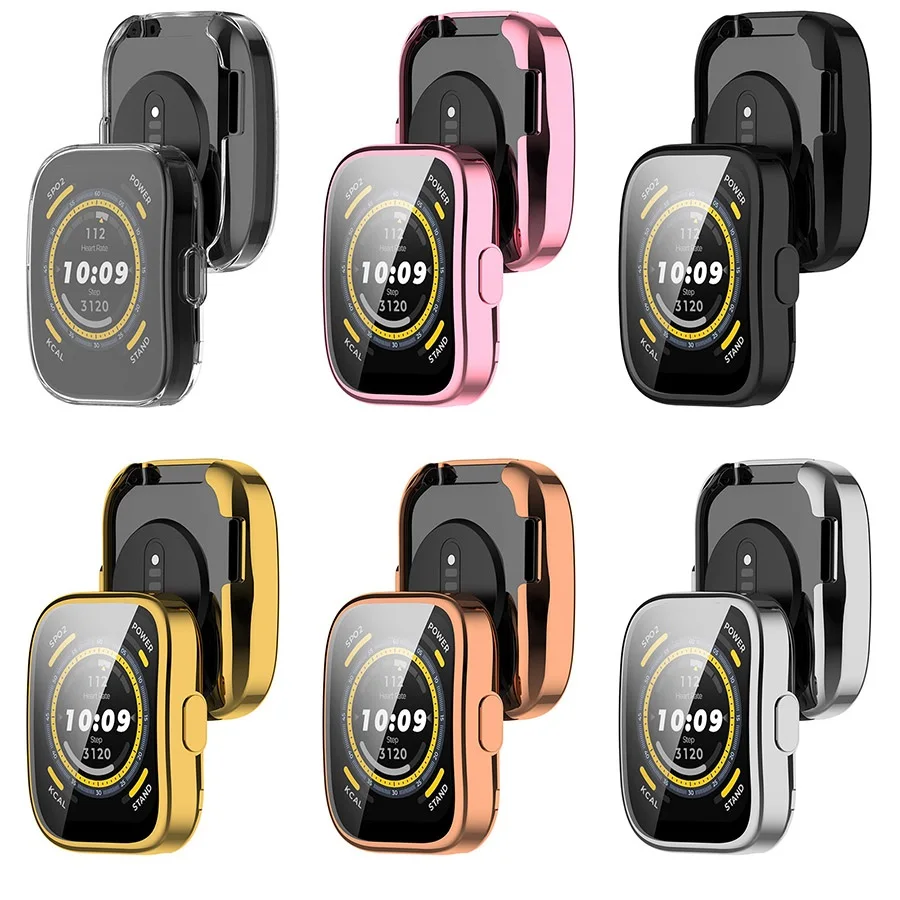TPU Watch Protective Case Cover For Amazfit Bip5 Smartwatch full Cover For Huami Amazfit Bip5 Plating tpu protective case