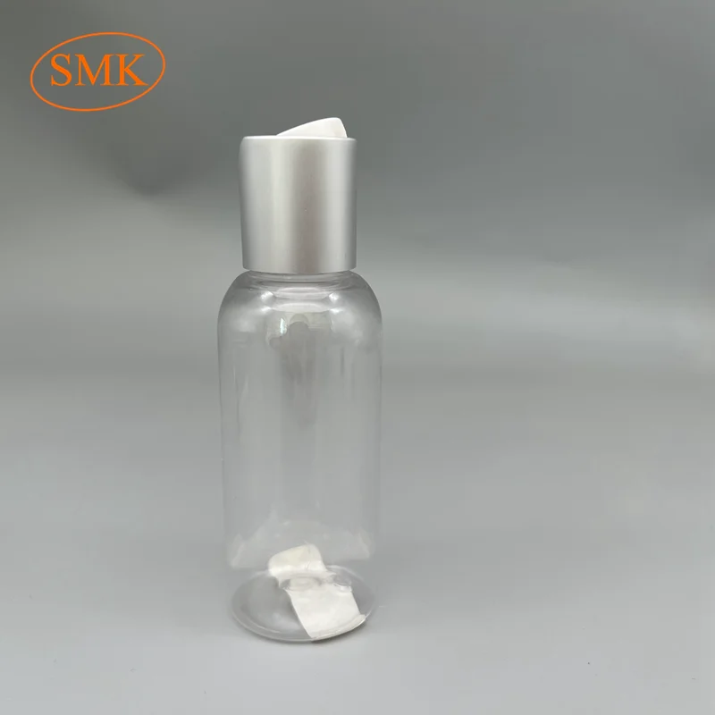2 oz Transparent Boston Round Plastic Bottle
