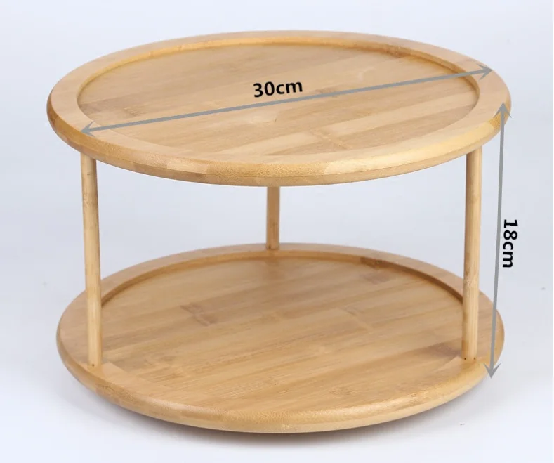 2 Tier Lazy Susan Turntable 360 Degree Rotating Multi Functional Seasoning Spice Storage Rack Holder Kitchen Organizer