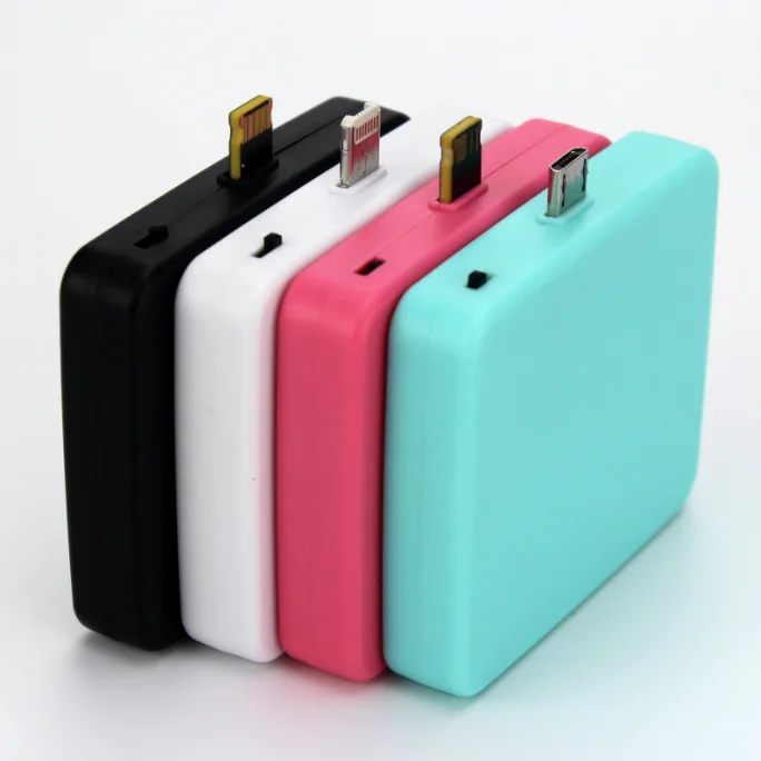 custom logo and package 1000mah Emergency Disposable Mini power bank  for iphone and for android