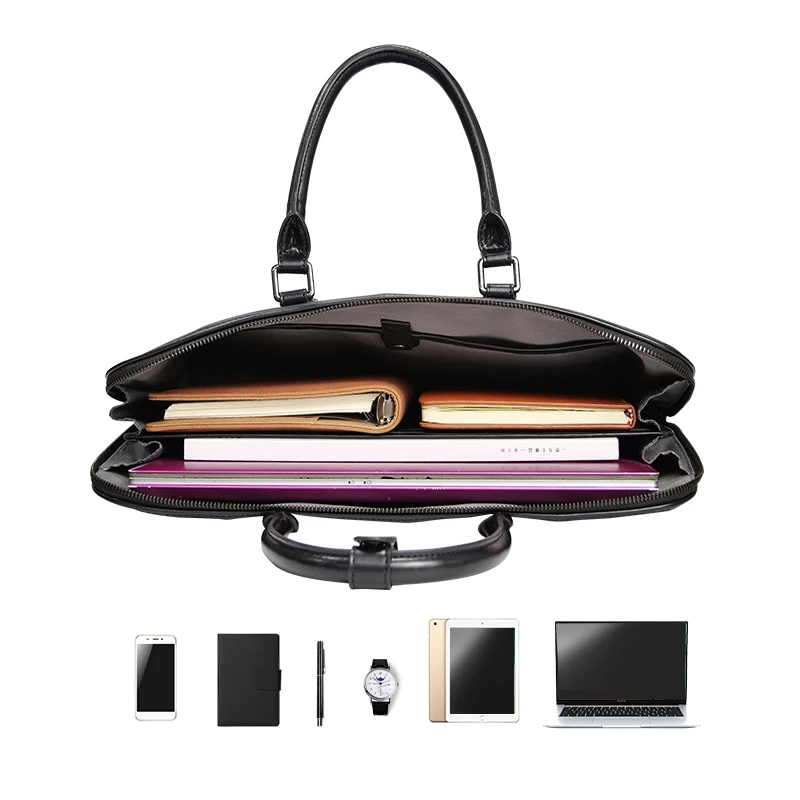 Fipilock Fingerprint Bag Purses and Handbags Guangzhou Genuine Leather Man Clutch Bag Zipper Fingerprint Laptop Hand Bag Men