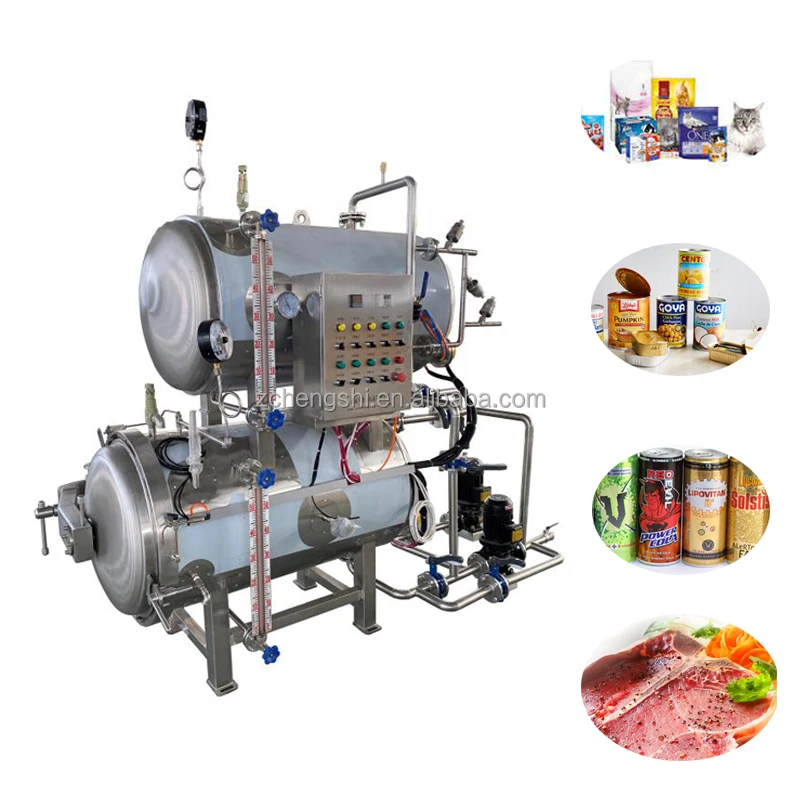 automatic water bathing type retort machine / food autoclave sterilizer for meat / milk / vegetable / fruit pouch / cans