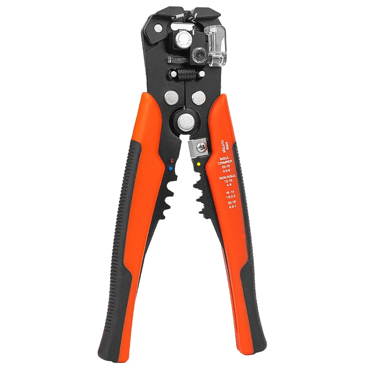 8-Inch Wire Stripper Tool Stripping Cutting Crimping Wires 10-24 AWG/0.2-6.0mm2 Efficient Electrical Work Wire Stripping Plier