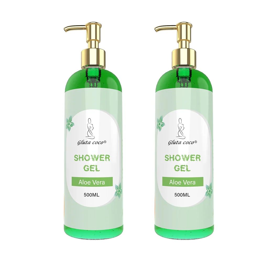 Gluta COCO High Quality Deep Cleaning  Both Soap Refreshing Moisturizing Whitening Aloe Vera Full Vitamin C Shower Gel 500ml