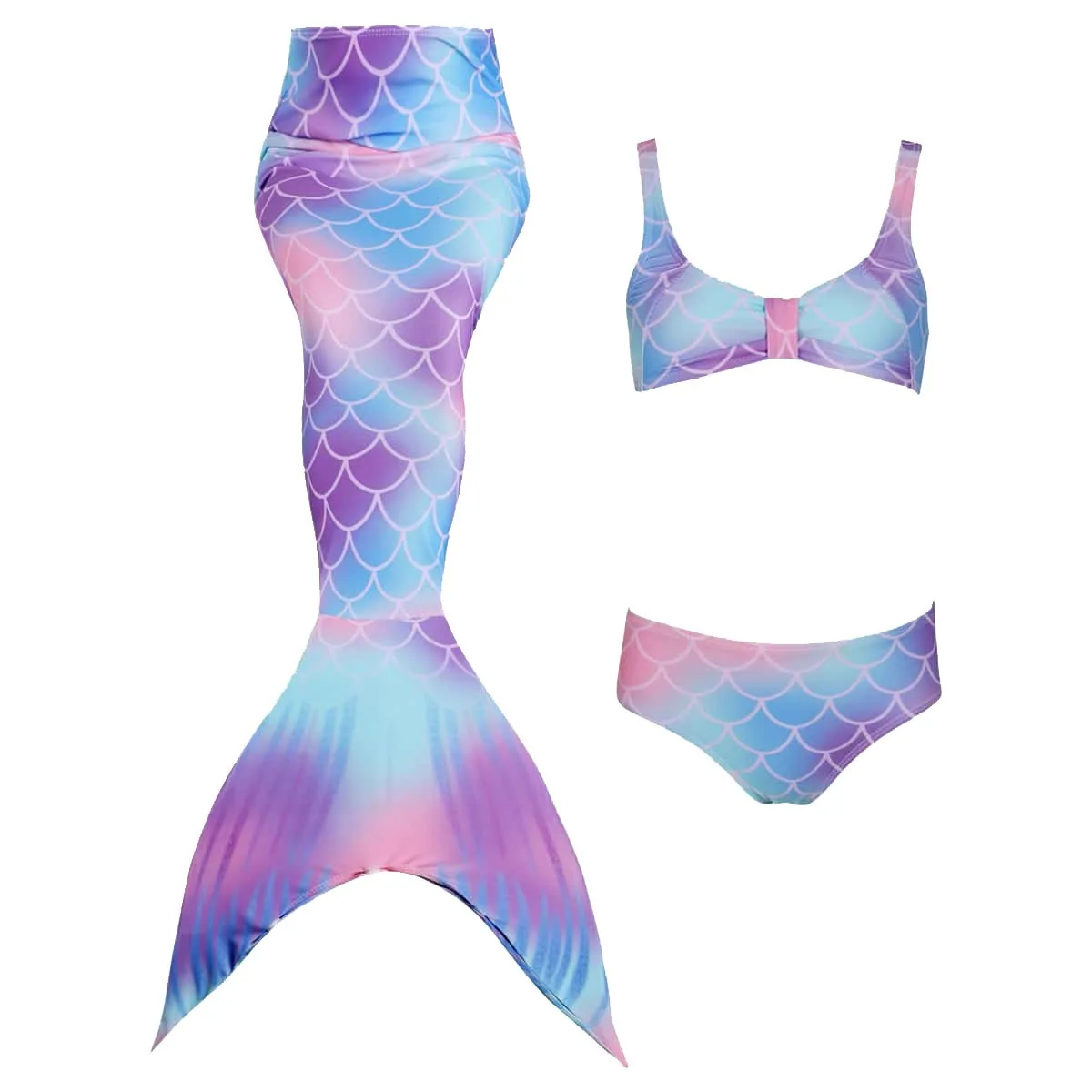 High quality 90-130 size In Stock Toddler Girls Kids Bikini Swimsuit Mermaid Tail Girls Swimwear