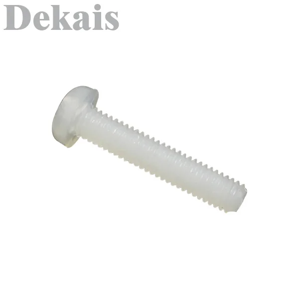 Plastic Cross Recessed Pan Head Screw Metric M4*12Mm Nylon Round Head Screw Insulation Fastening Bolt For Electronics Equipment