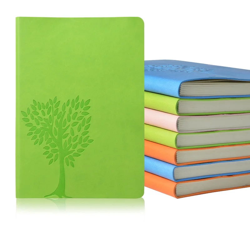 Audited Embossed Customized Logo Custom Gift Notebook Journal Diary Hardcover PU Leather Notebook dot soft for Student/School