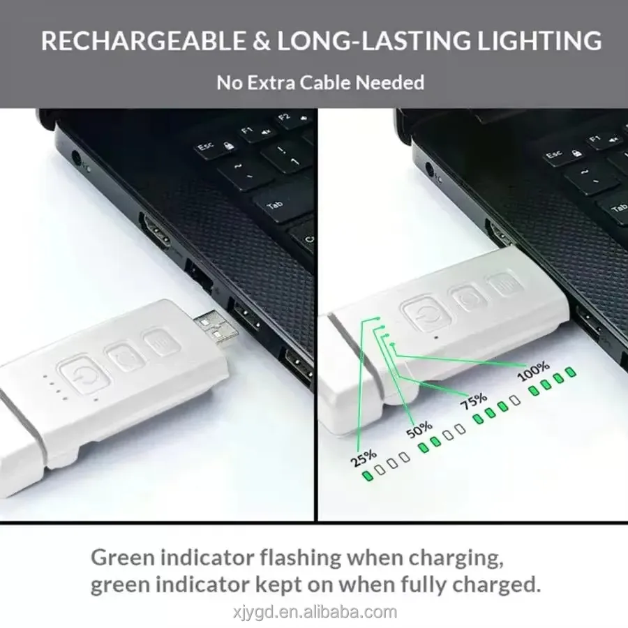 USB Rechargeable Book Lights with Auto-off Timer Battery Display Light for Night Reading Books Use