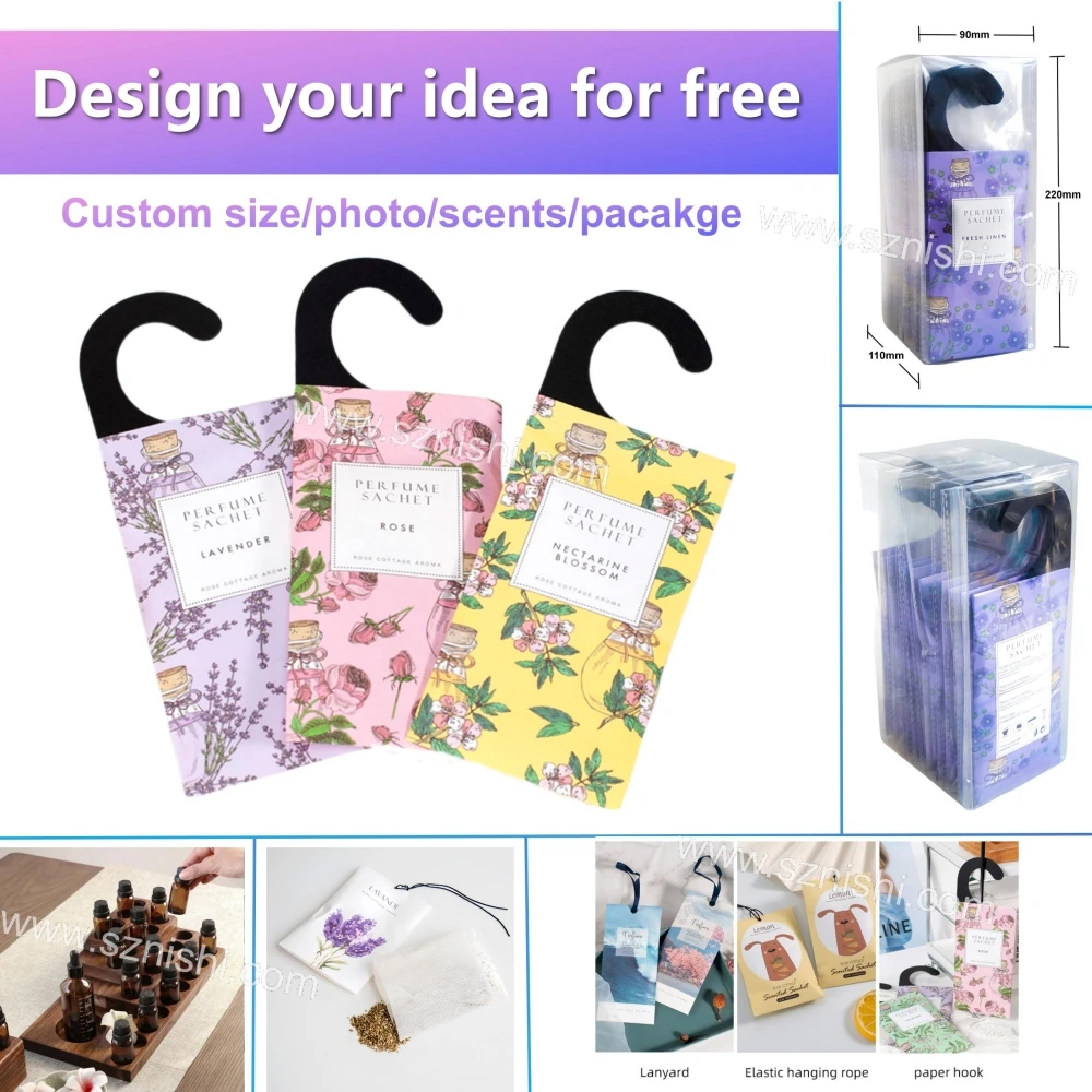 Lavender Lemon fragrance nice smell aromatherapy Sachet bag for Locker closet toilet Moisture-proof deodorant sachet bags
