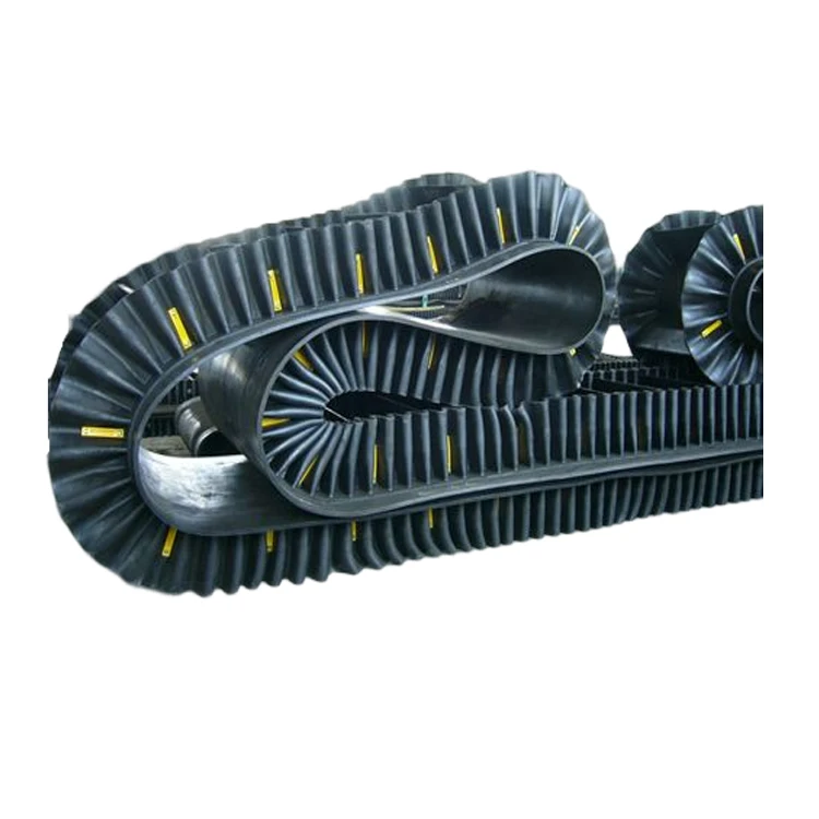 Вертикальный ленточный конвейер для бетона, бесшовные конвейерные ленты из вулканизированной резины с боковой стенкой